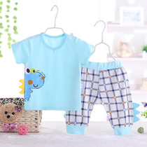 Childrens clothing mens summer clothes suit 6 months new baby boy clothes 3 short sleeves T-shirt Two sets 01-2 years old