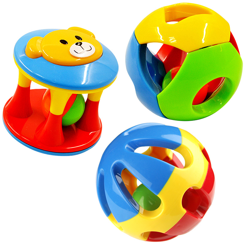 Baby Toy 0-1 year old baby hand grab ball jingle ball colorful sensory ball bell hole hole ball rattle ringer