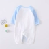 0-3 tháng băng sơ sinh jumpsuit bướm quần áo trẻ sơ sinh nam bé romper hafu cotton đóng vừa vặn 2 - Áo liền quần