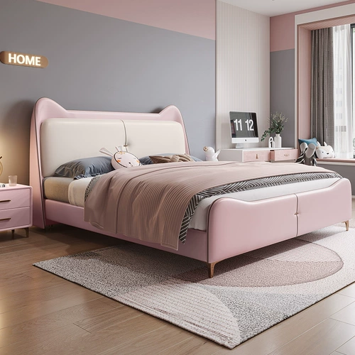 Кроватка для принцессы, современная розовая лента, 1.5м