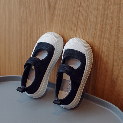 British Children's Canvas Shoes for Girls 2026 New Model Children's Shallow Slip-On Velcro Soft-Soled Comfortable Autumn Shoes for Girls — 3