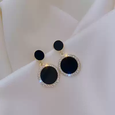 Korean earrings temperament high-grade atmospheric Sterling Silver 925 silver 2021 New Chao Net red niche design sense ear ornaments