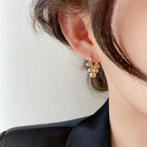 Korean tassel ball earrings female summer sterling silver niche senior sense unique design sense 2021 new earrings