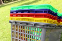  Supermarket shopping basket portable basket new material thickened large plastic frame solid bottom Household convenience store shopping mall shopping basket