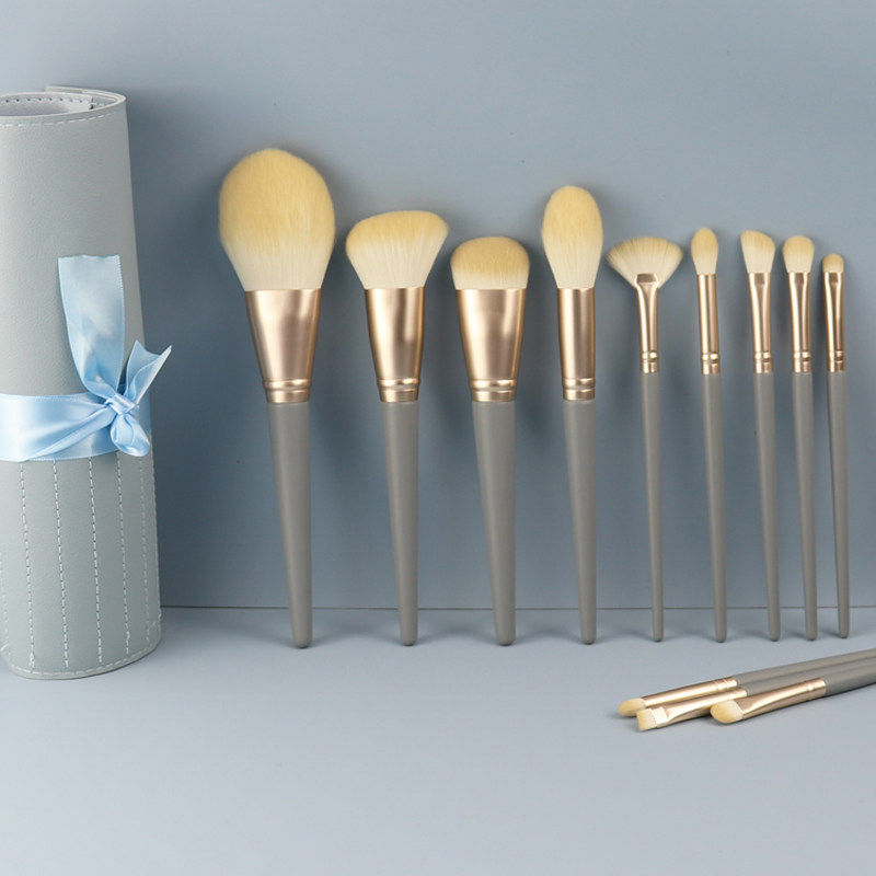 Blue makeup brush set beginner full set of super soft Cangzhou animal hair set loose powder blush foundation eye shadow