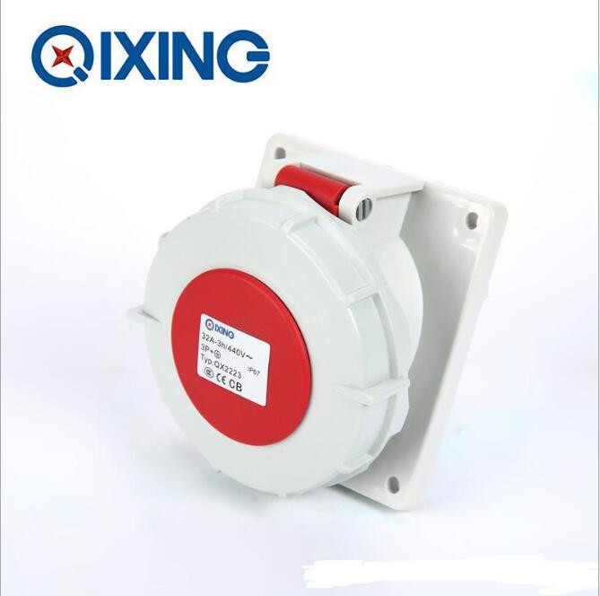 qx2123 waterproof socket 32AIP673h440V 3P E refrigerated truck container freezer special plug socket