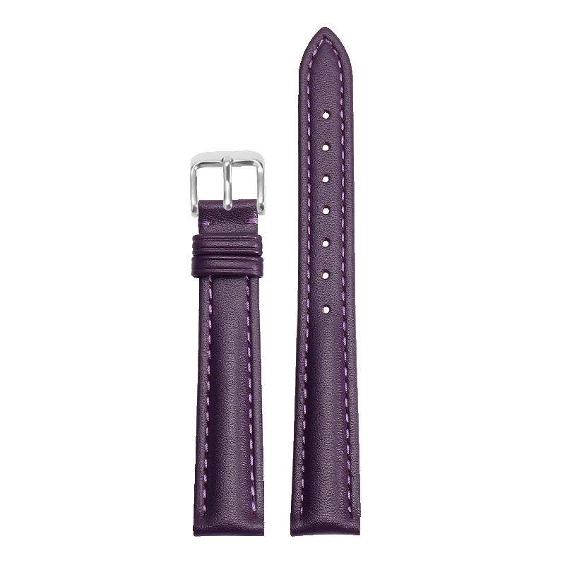 Purple watch strap for women genuine leather crocodile pattern