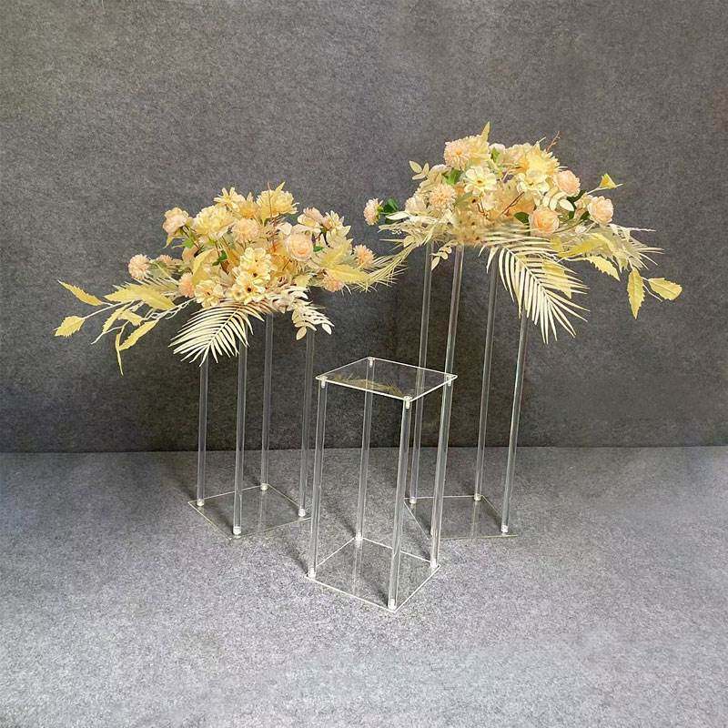 21 New Wedding Prods Transparent Acrylic Wedding Table with Flower Frame Stage Window Archives Decoration Products