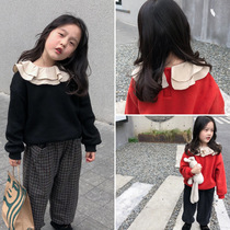 Beauty City girls Han - Edition Winter 2020 new childrens clothes very sweet lotus leaves in the big boys clothes