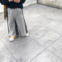 City of the beautiful girl baby cotton clothes color wide leg pants 2019 autumn new girl dress type praise