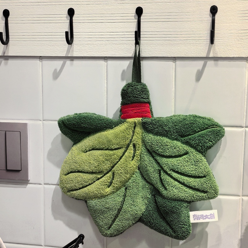 [10-15 Days for Delivery] Original Grapefruit Leaf Hand Towel, Cute, Absorbent, and Thickened