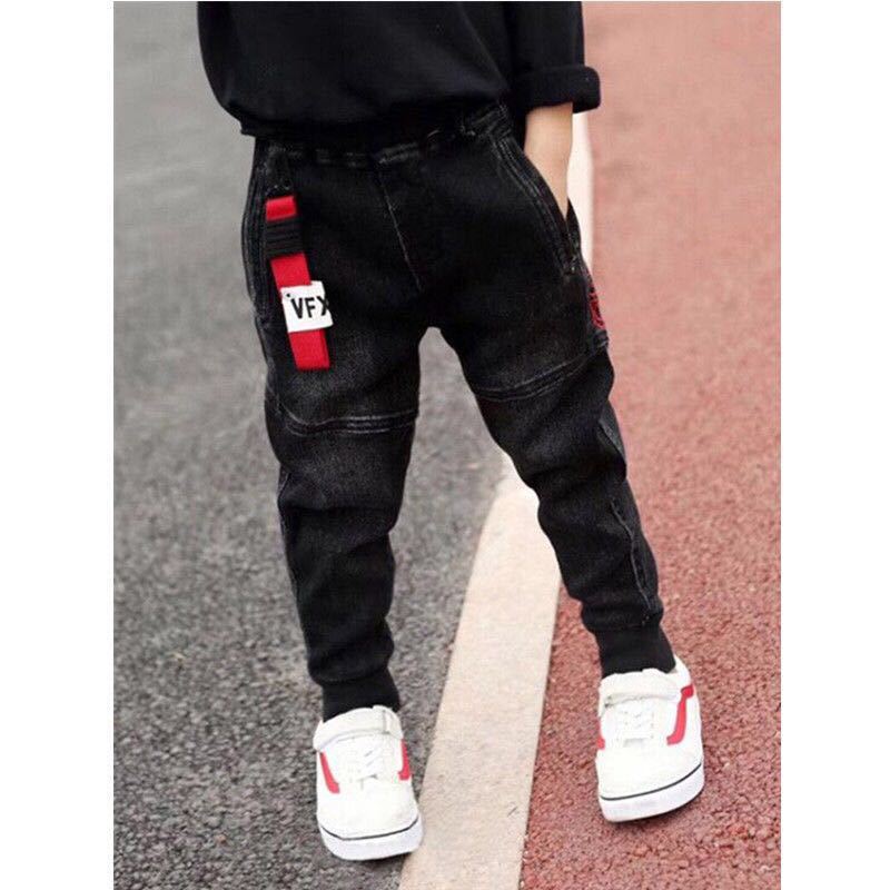 Children's jeans spring and autumn model 2020 new children's long pants children's loose thin pants tide