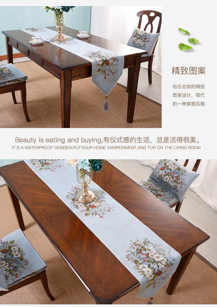 Bàn cờ phong cách châu Âu sang trọng hiện đại tối giản hiện đại Bắc Âu ánh sáng sang trọng bàn cà phê bunting bàn ăn cờ TV tủ vải - Khăn trải bàn khăn trải bàn chống thấm