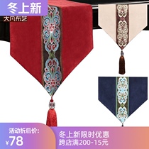 New years tablecloth red table flag table long cloth tea table table table towel bed flag wedding Chinese style Zen Chinese style