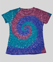 Tie-dyed T-shirt short-sleeved hippie skateboard Harajuku wind dreamy raindrop effect tie-dye treatment