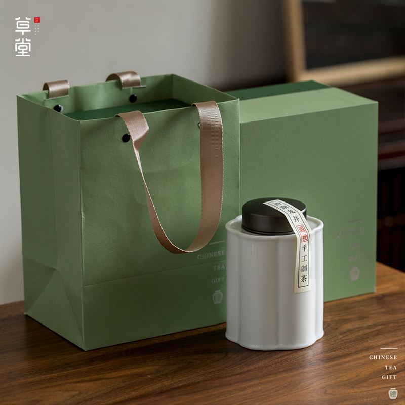 Chinese tea pot packaging green tea packaging longjing spring hair tip general tea packaging empty gift box