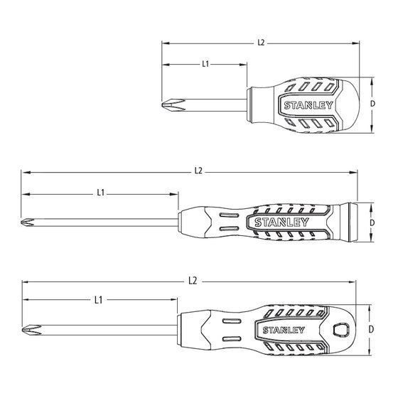 史丹利一字十字强力型螺丝批工业维修家用螺丝刀电工起子改锥工具