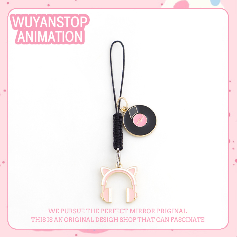 Cute Earphone Vinyl Record Pendant Couple Phone Lanyard USB Flash Drive Anti-Lost Earphone Protective Case Bag Charm Cute Earphone Vinyl Record Pendant Couple Phone Lanyard USB Flash Drive Anti-Lost Earphone Protective Case Bag Charm