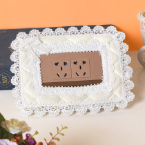 Customized 118 model switch frame cover fabric switch sticker socket cover ugly lace decoration anti-dirty protective wall