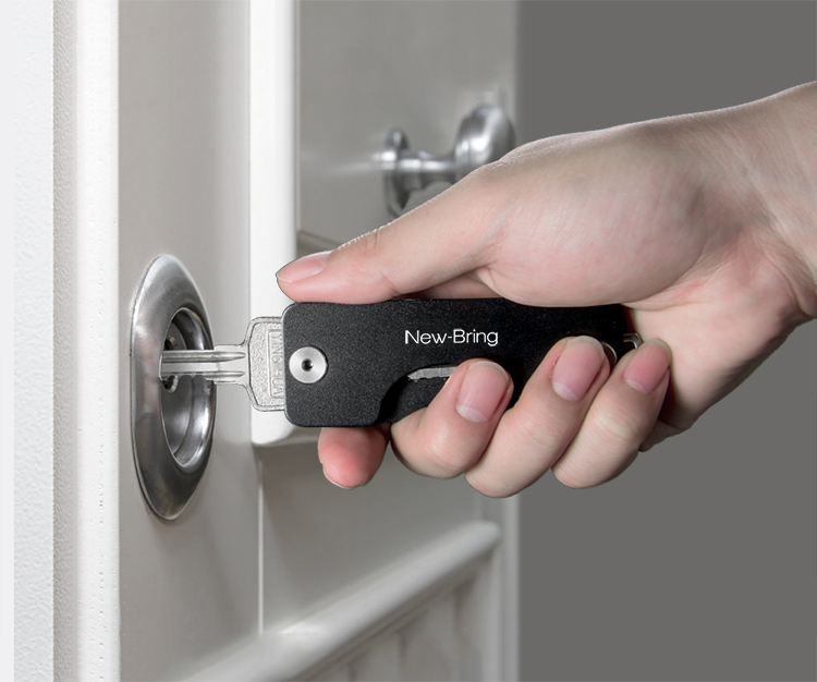 NewBring túi chìa khóa kim loại xe nam đa chức năng móc chìa khóa thắt lưng khóa túi túi mini thiết bị lưu trữ móc chìa khóa đẹp