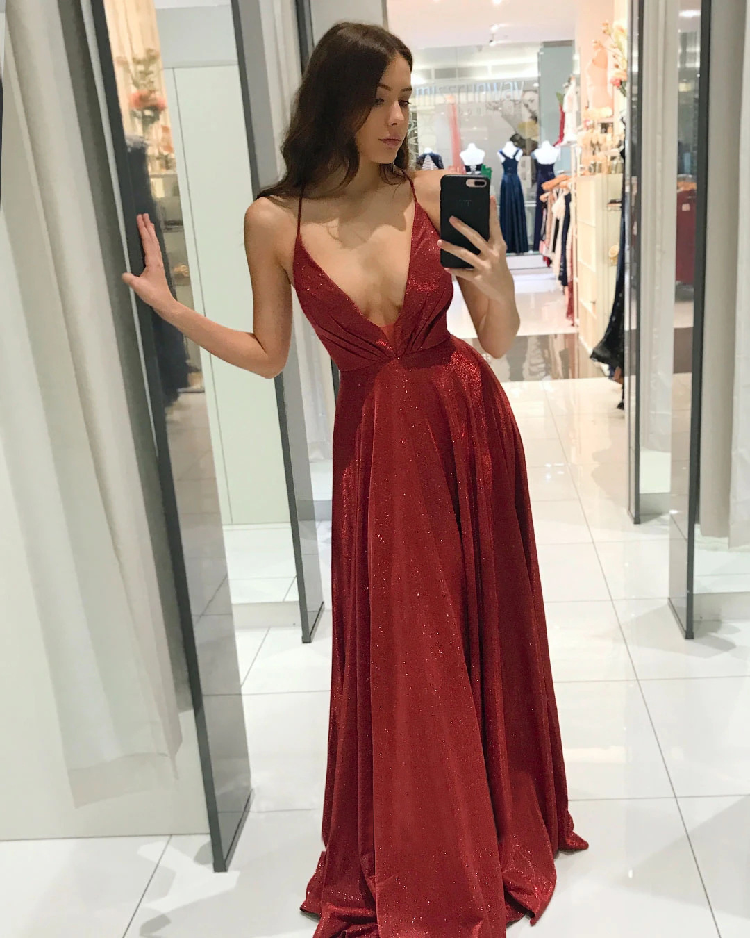 Spaghetti Braps Satin Promply Sexy Evening Женщины платье 