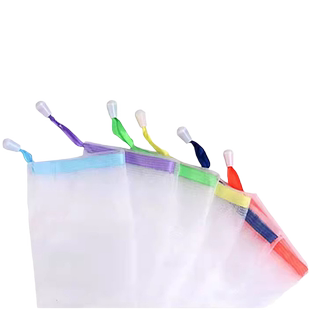 多用途双层起泡网洗脸洗面奶打泡网肥皂袋手工皂网袋发泡网丝带