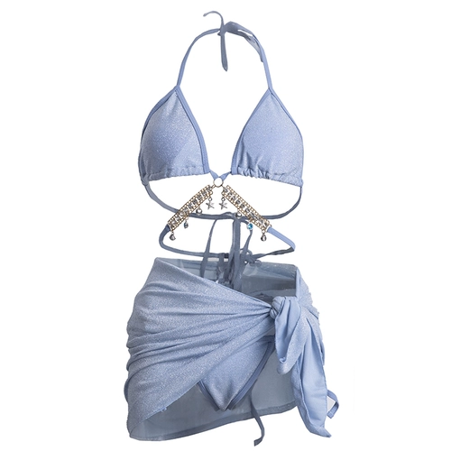 Купальник, элитный сексуальный ремень, комплект, 2024 года, 3 предмета, изысканный стиль