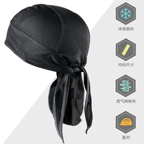 Outdoor riding pirate hat quick-drying windproof and sun protection sports hat turban moisture-absorbent breathable ice silk hood turban