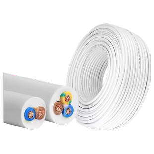 家用白色电源线RVV护套线2芯3芯电器延长线插排线热水器线空调线