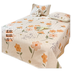 全棉大床盖单件加棉春夏薄款床单人宿舍炕盖纯棉2024新款四季通用