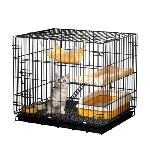 Cat Cage Villa превосходная с кошачьим домом с домом для кошек с туалетным кошачьим домом с туалетным кошачьим гнездами.