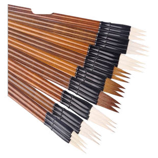 毛笔书法专用笔批发狼毫兼毫初学者入门用套装小学生儿童练毛笔字大中小楷国画书法白云软笔文房四宝用品中楷