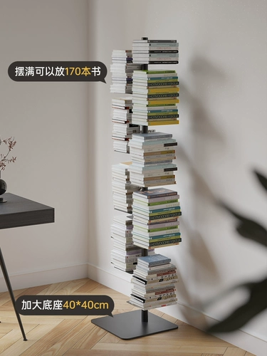 Крутящаяся невидимая книжная полка, многослойный простой стенд, система хранения, книжный шкаф