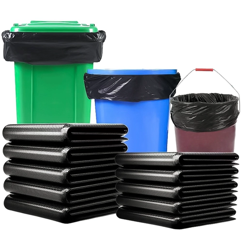 Черный большой мусорный мешок для коммерческого использования, очень большая пластиковая сумка, увеличенная толщина