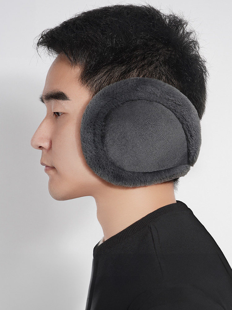 귀마개 귀마개 따뜻한 귀마개 남성과 여성을 위한 가을 및 겨울 봉제 귀마개 등을 착용한 따뜻한 귀마개 확대 및 두꺼워진 모델