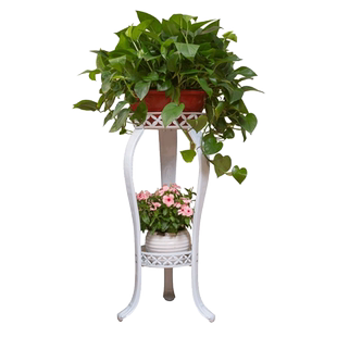 花架落地式室内客厅花盆架铁艺花架子阳台置物架移动双层两层承重