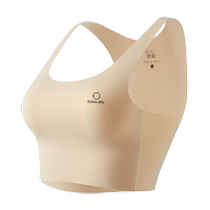 Highly elastic traceless corset bra thin breathable large breasts small sporty and non-shaking student development period chest vest for women