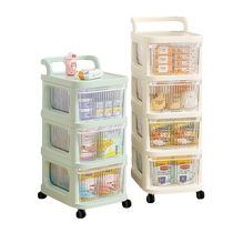 Stroller storage cabinet multi-layer storage rack floor-standing drawer-type baby supplies toy storage rack baby room snacks