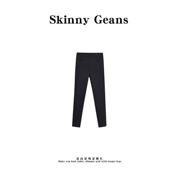 Black leggings for women with high waist elastic 2025 new spring and autumn thin black pants for slimming pencils and feet