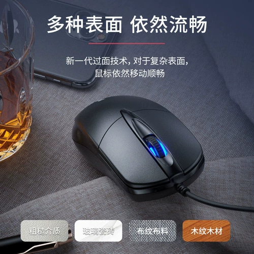 Мышь Wired тихий USB Home Silent Office Desktop Naptop Business E -pports LOL Game Cf