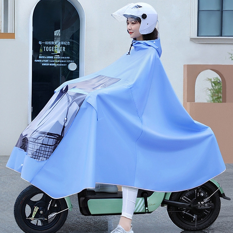 Electric Vehicle Raincoat, Motorcycle Single-Person Full-Body Enlarged and Thickened Raincoat, Men's and Women's Extended New Style Anti-Storm Rain Poncho