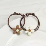 Свежая резинка для волос, простой и элегантный дизайн, в цветочек