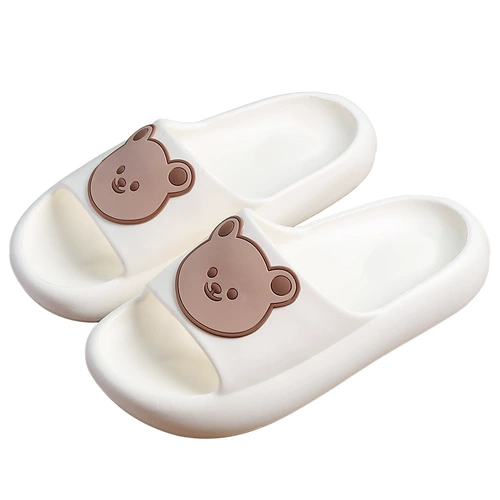 Женские летние 2024 новые стильные домашние нескользящие тапочки из ЭВА для купания в помещении с ощущением наступления на дерьмо, женская верхняя одежда на толстой подошве