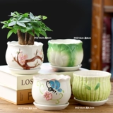 Керамический очень большой креативный золотой цветочный горшок для домашнего использования