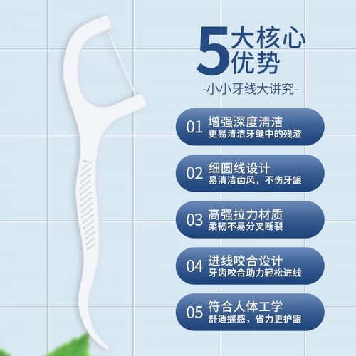 蒙犽 Портативная зубная нить, 300 шт