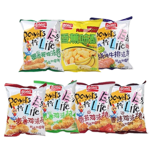 盼盼麦香鸡味块鸡块105g香蕉酥墨西哥鸡味卷整箱膨化香蕉味小吃