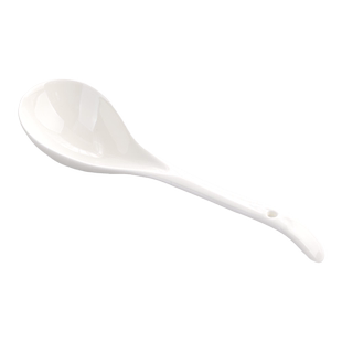 汤勺陶瓷勺纯白家用盛汤大勺子大汤瓷勺大号长柄粥勺稀饭勺陶瓷勺