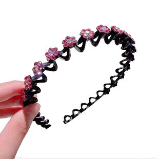 碎发整理神器高级感轻奢波浪发箍网红水钻新款刘海头箍防滑发卡