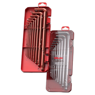 德力西电气内六角扳手透明盒六棱内六方球头米字头九件套盒装收纳