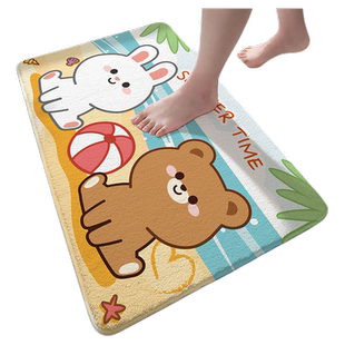 卡通卫生间地垫厕所吸水脚垫浴室门垫进门口卧室地毯家用防滑垫子